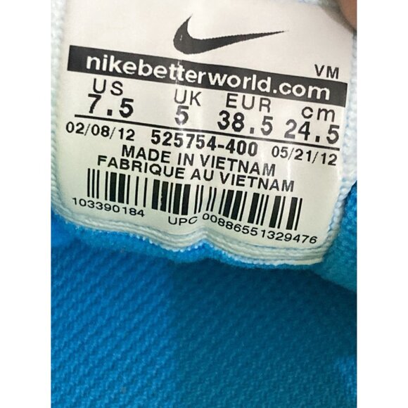 Nike 525754 Women's  Size 7.5 Blue  Neon Green Running Shoes - Picture 8 of 8